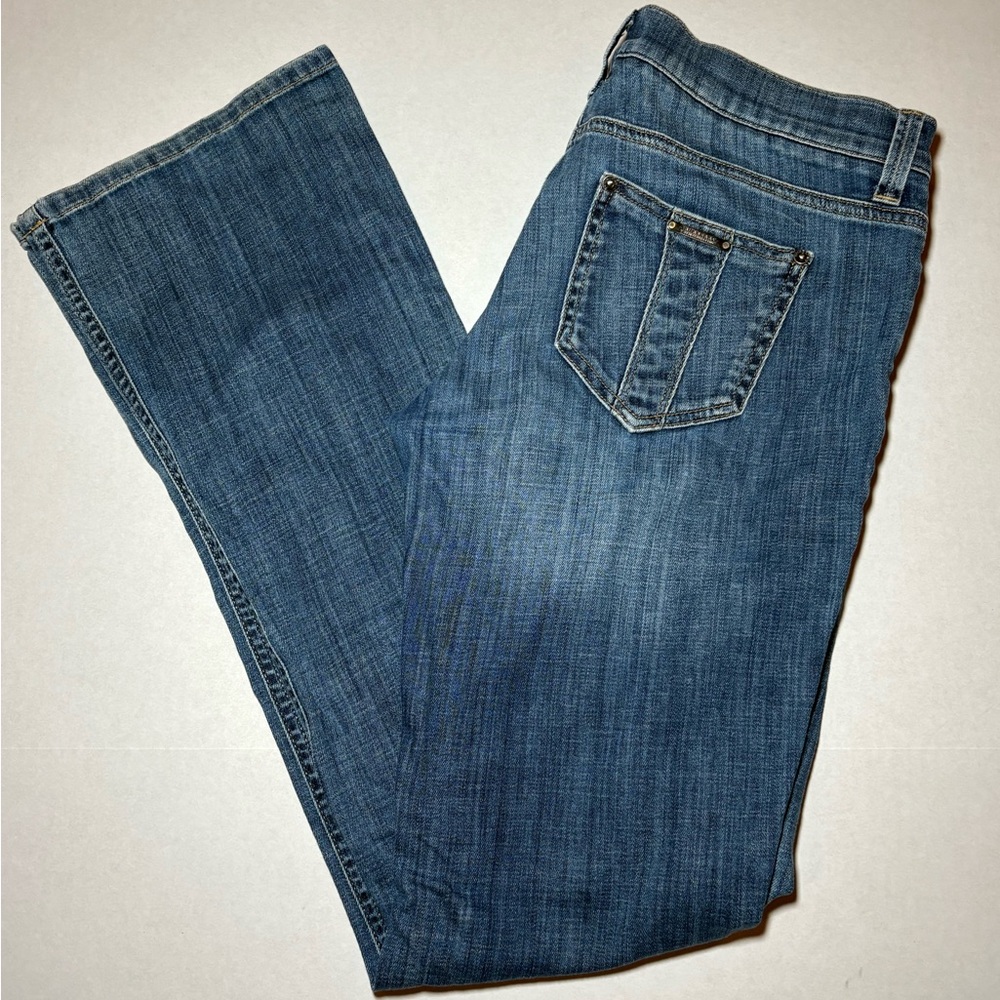 BURBERRY LONDON WINDSOR WOMEN'S DISTRESSED FLARE LEG JEANS SIZE 30 X 34 US 10